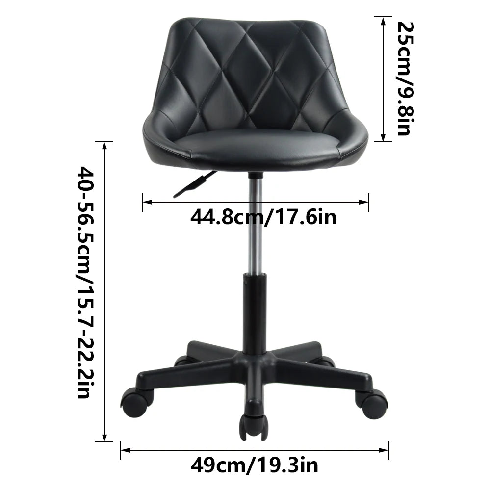 Mid Back PU Leather Height Adjustable Chair